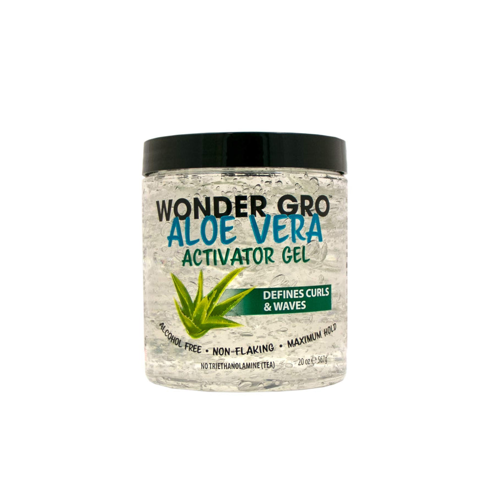 Wonder Gro Gel Activateur Aloe Vera – la bouteille prête à l’emploi pour coiffage précis.