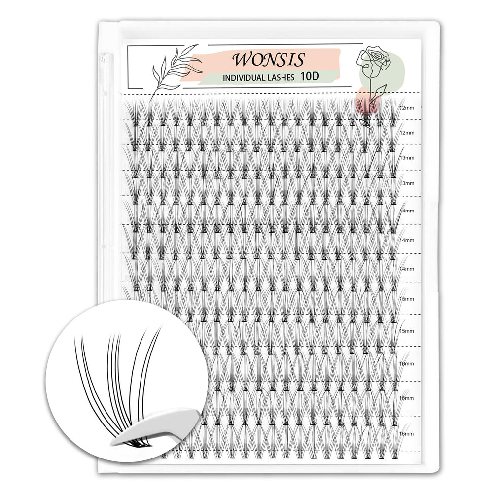 Cils WONSIS 10D lash clusters – ensemble pour un regard naturel et rapide.