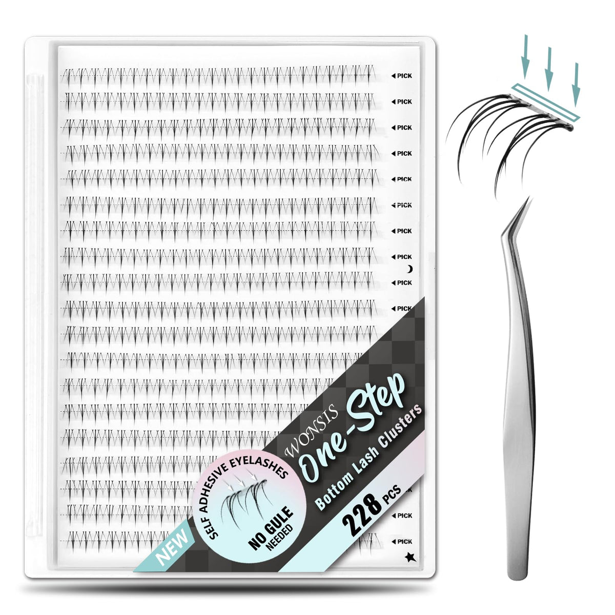 Cils inférieurs WONSIS 228 clusters pour un regard naturel au quotidien.