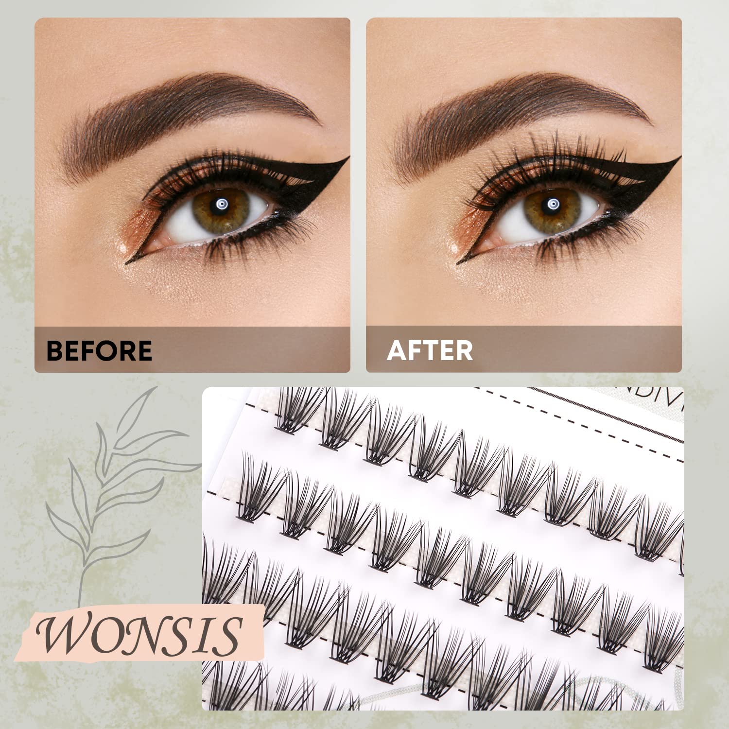 WONSIS kit cils à faire soi-même, usage maison ou salon.