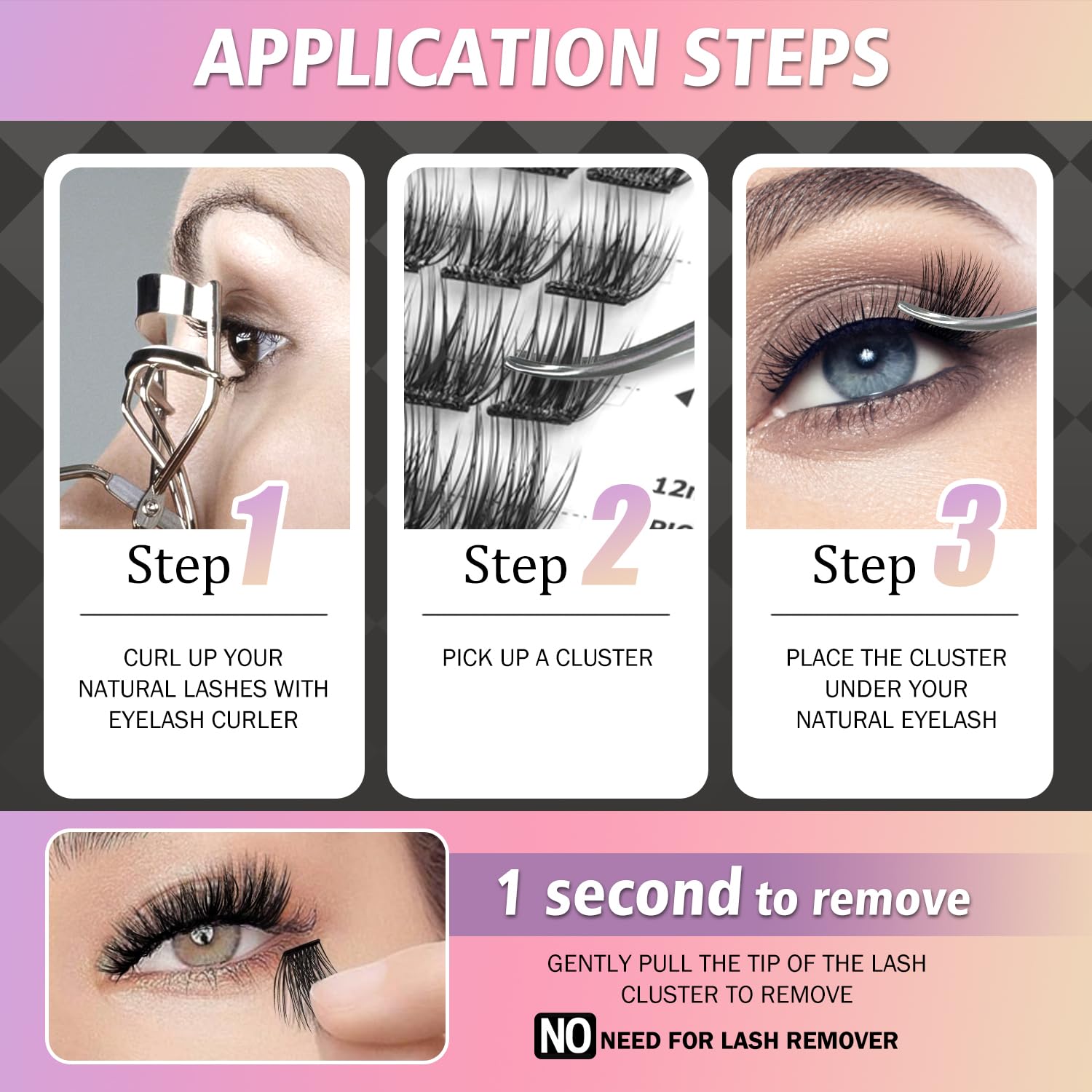 Variété de tailles WONSIS, de 8 à 12 mm pour tous les looks.