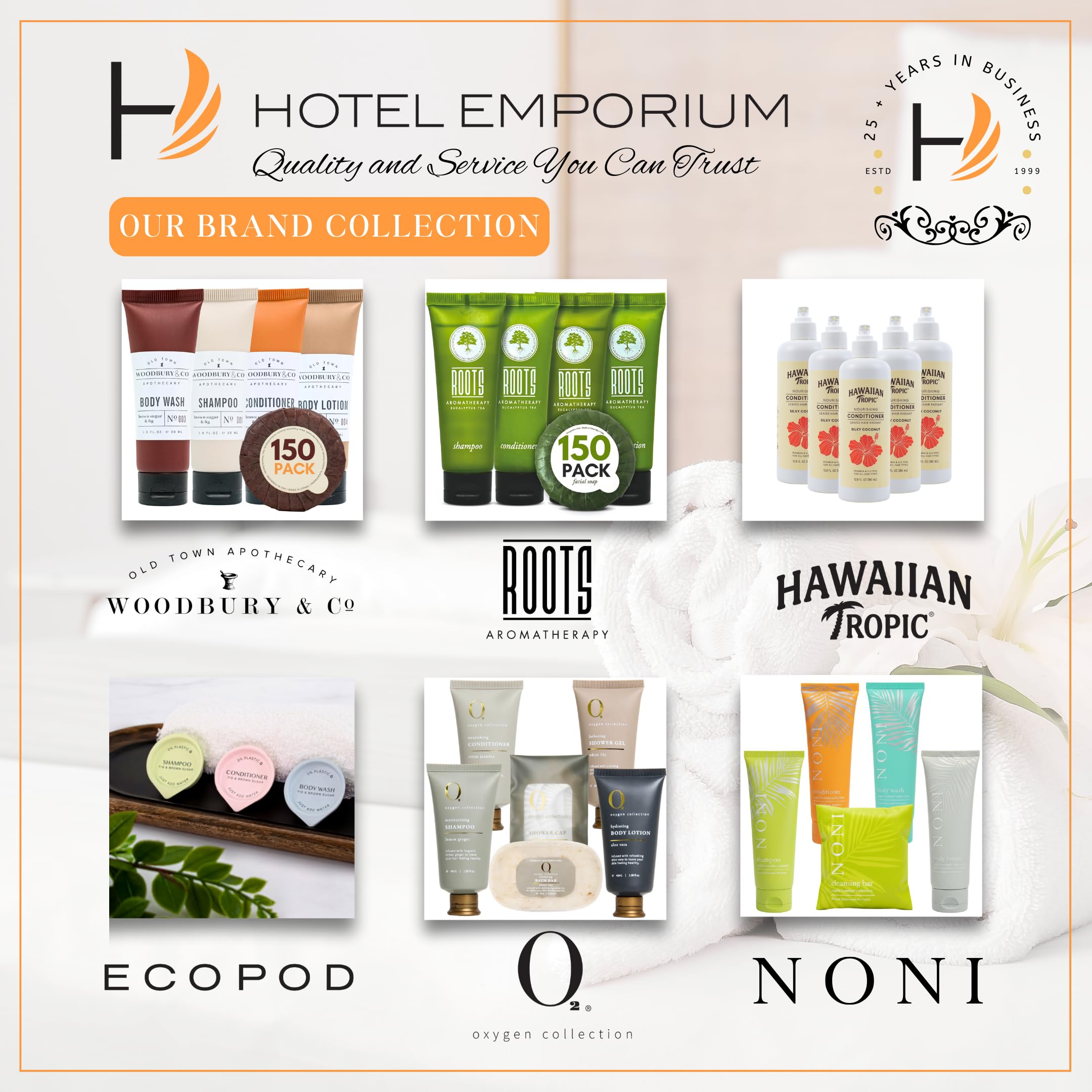 Woodbury & Co kit toiletries hotel bulk, solution pratique pour chambres