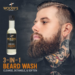 Woody's Lavage barbe ingrédients camomille et aloe pour soin naturel