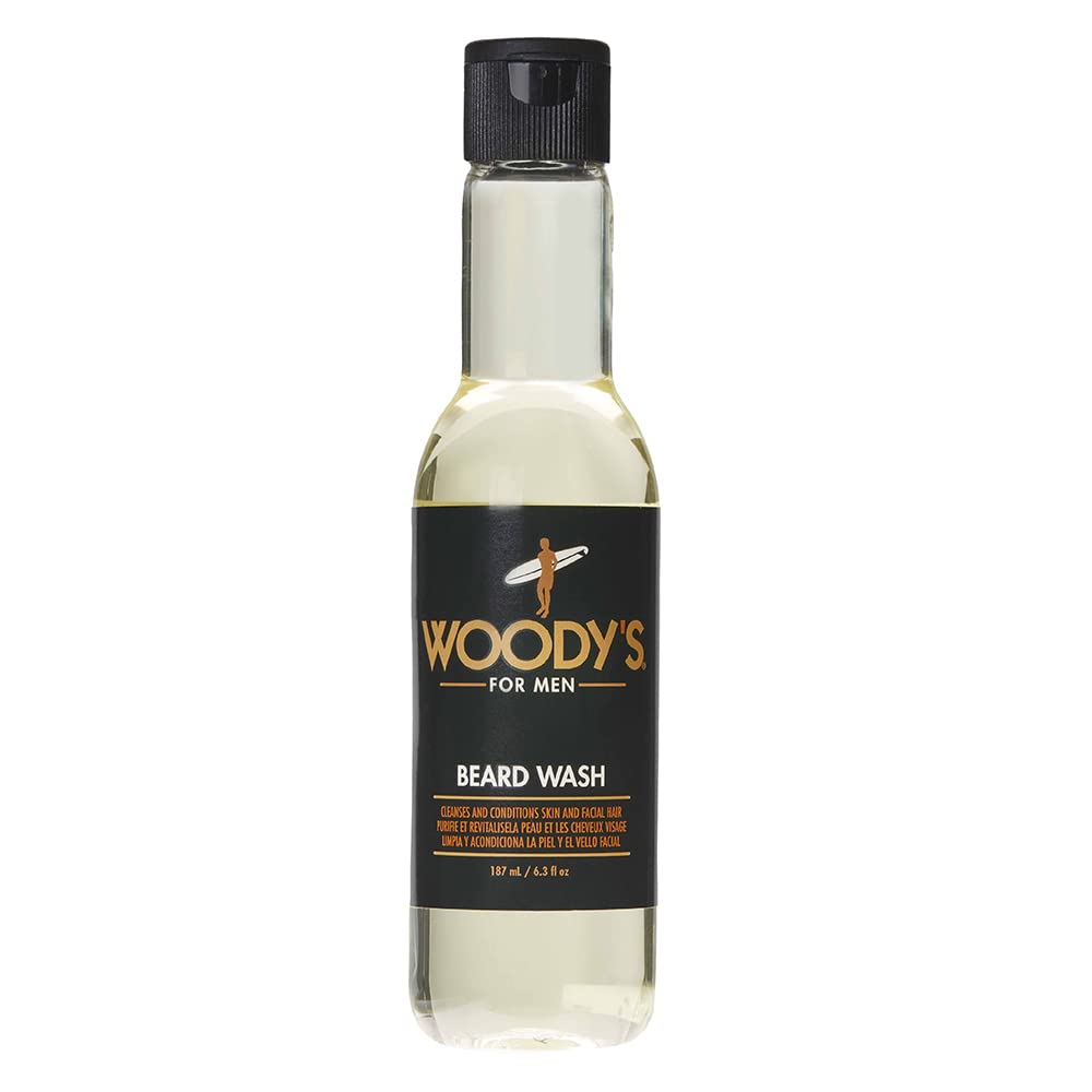 Woody's Lavage barbe bouteille visible soin hydratant et rafraîchissant