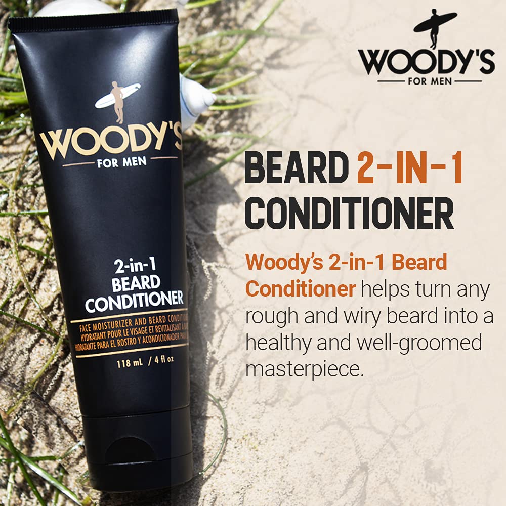 Woodys conditionneur barbe : application facile sur barbe et peau.