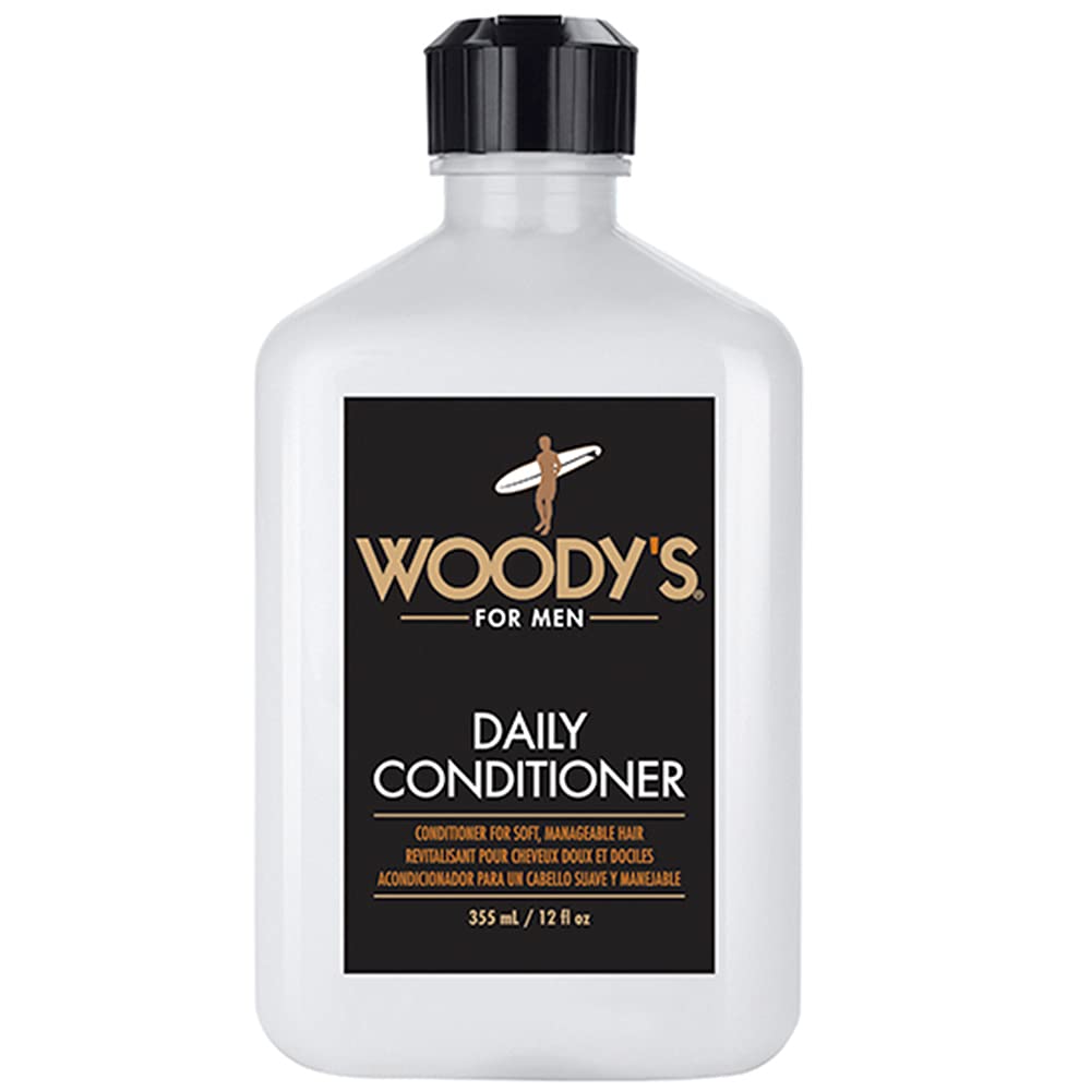 Woody's conditionneur cheveux homme bouteille – hydratation quotidienne pour cheveux plus sains