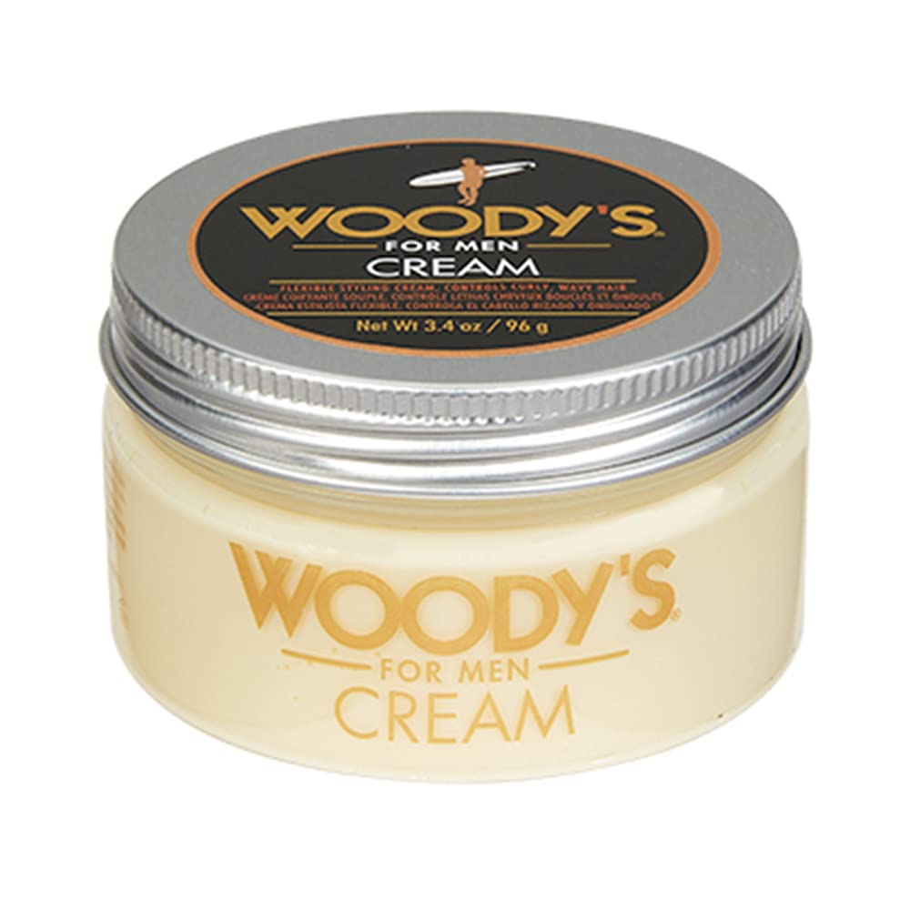 Woody's Crème coiffante: bouteille prête à l'emploi et contrôle léger.