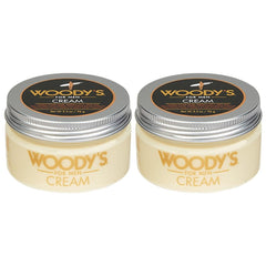 Woody's Crème Coiffante Homme Matte, pack double, tenue légère et flexible.