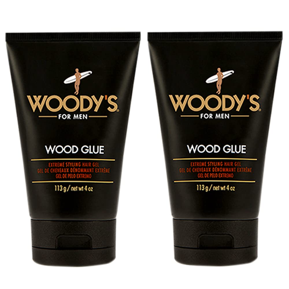 Woody's Extreme Hold hair gel bottle delivers gravity-defying control for bold styles.