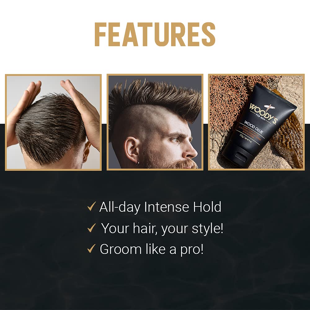 Hands applying Woody's gel, ready to sculpt durable, natural-looking hairstyles.