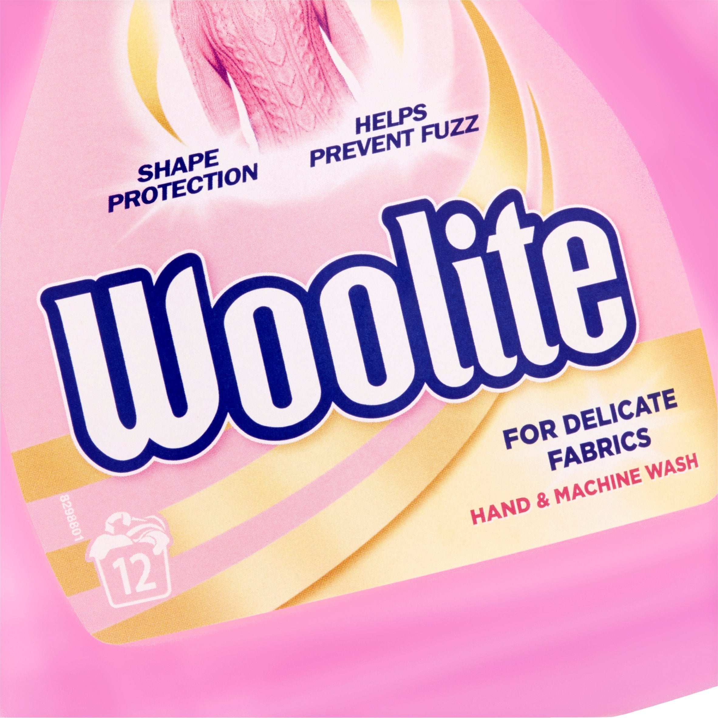 Texture mousse Woolite, douceur pour la peau.