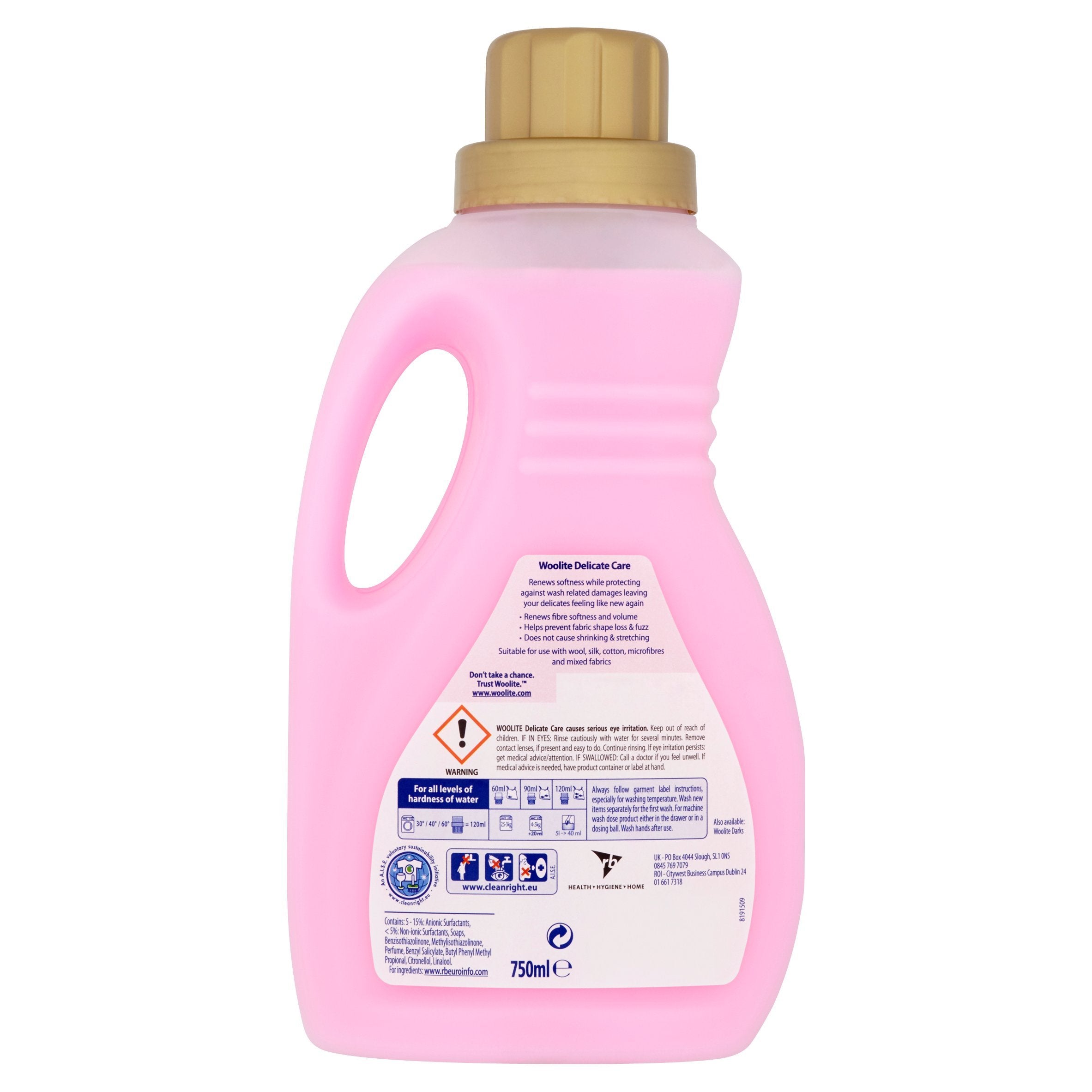 Utilisation salle de bains Woolite savon main pratique et efficace.
