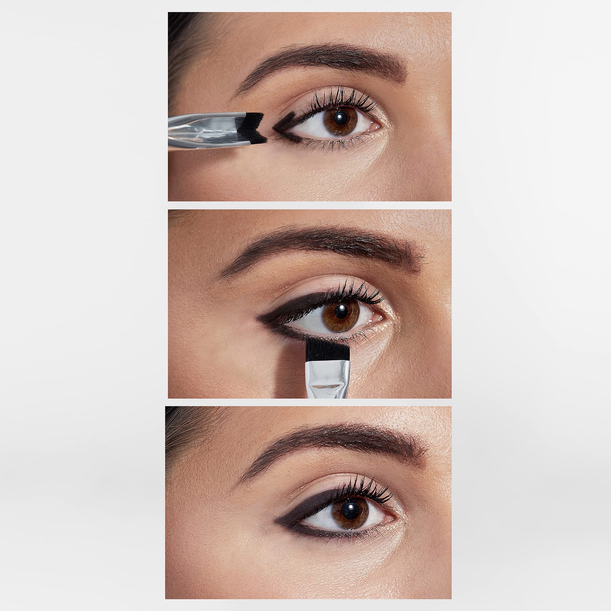 Estompe-degrade fluide du regard avec la brosse double-face.