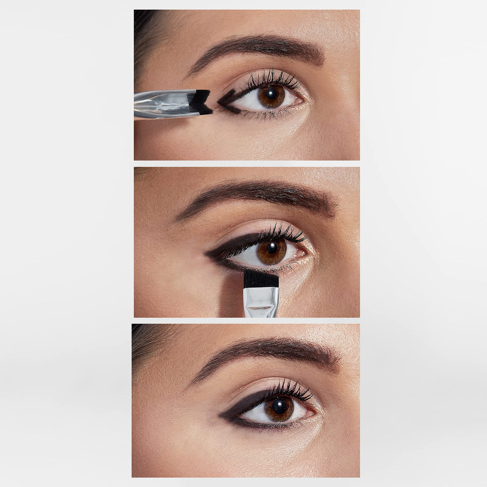 Estompe-degrade fluide du regard avec la brosse double-face.