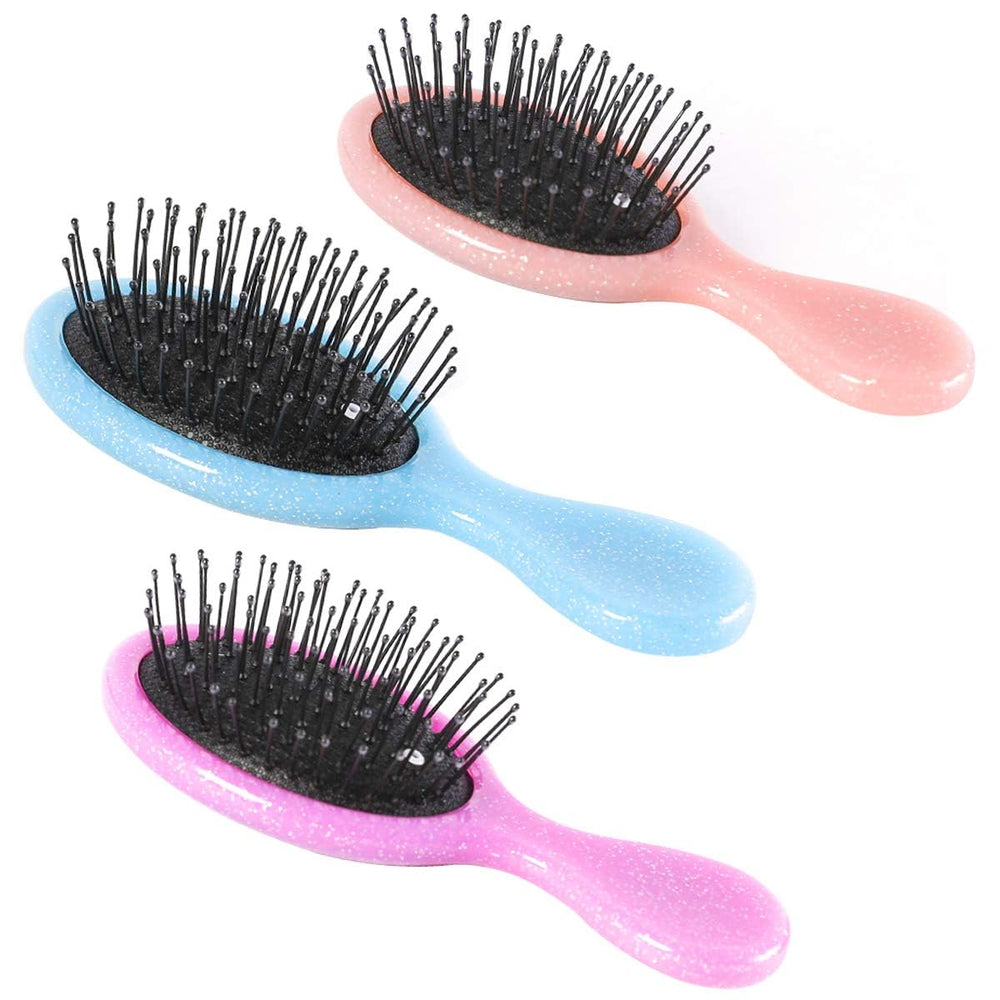 Brosse démêlante Woplagyreat Toddler rose, pratique en déplacement.