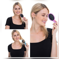 Brosse démêlante Woplagyreat Toddler violet, adaptée aux cheveux bouclés.
