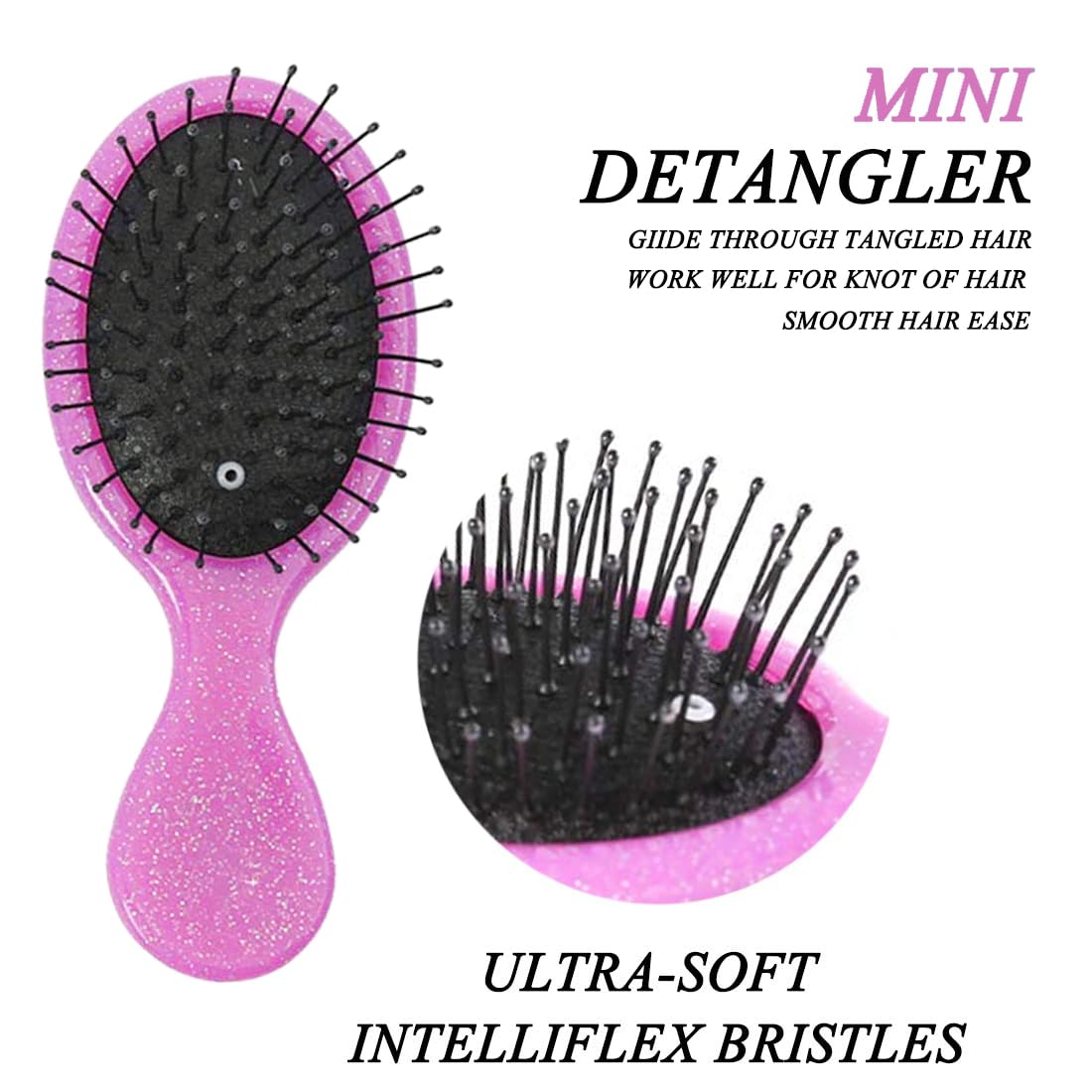 Brosse portable Woplagyreat violet, prête pour les voyages.