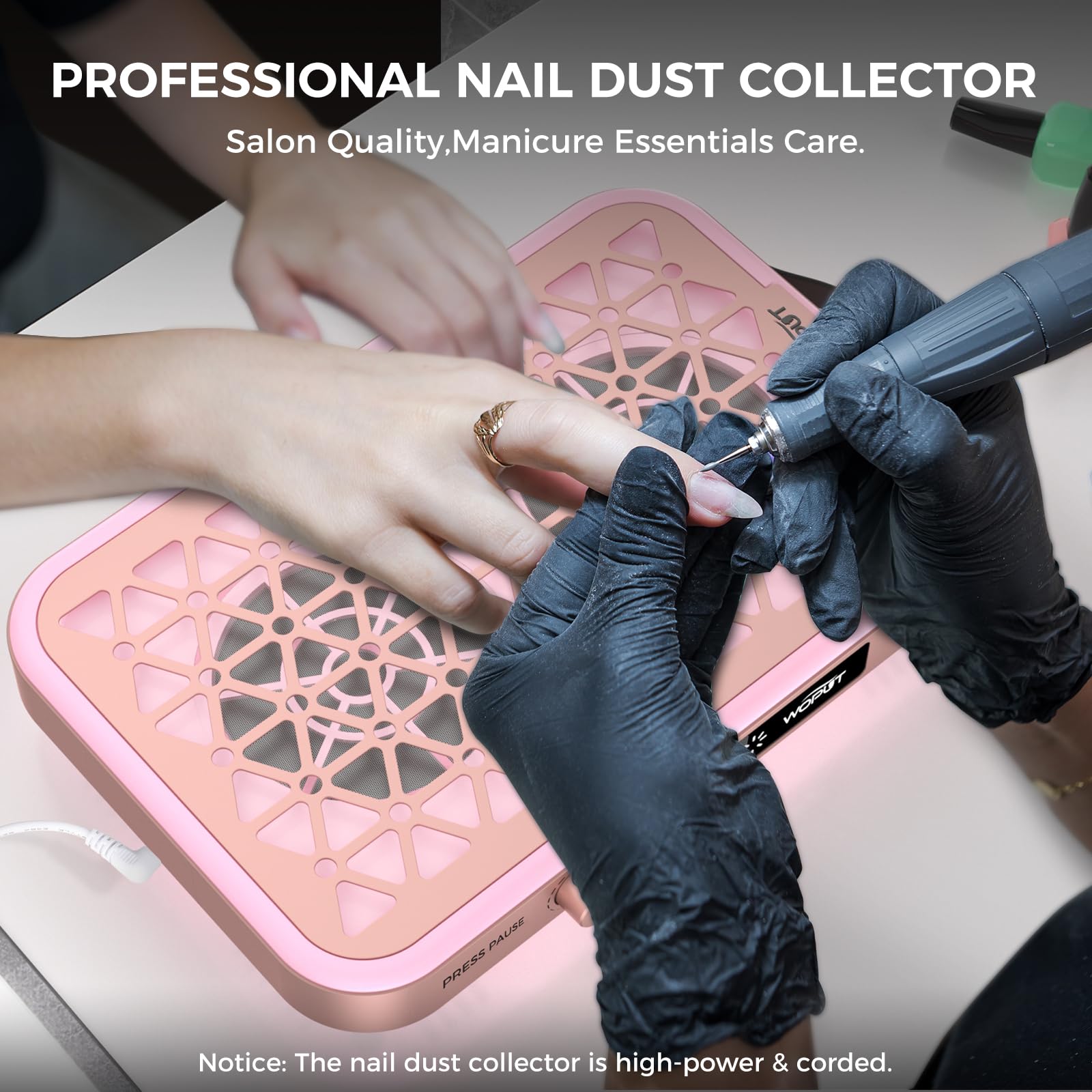 Woput Nail Dust Collector – filtres jetables 30 pièces pour entretien rapide.