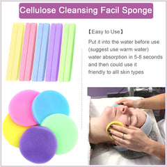 Éponges faciales WORFACE expansion rapide après immersion pour une utilisation facile.