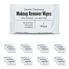 World Amenities lingettes démaquillage sans alcool dans emballage individuel, pratique pour le voyage.