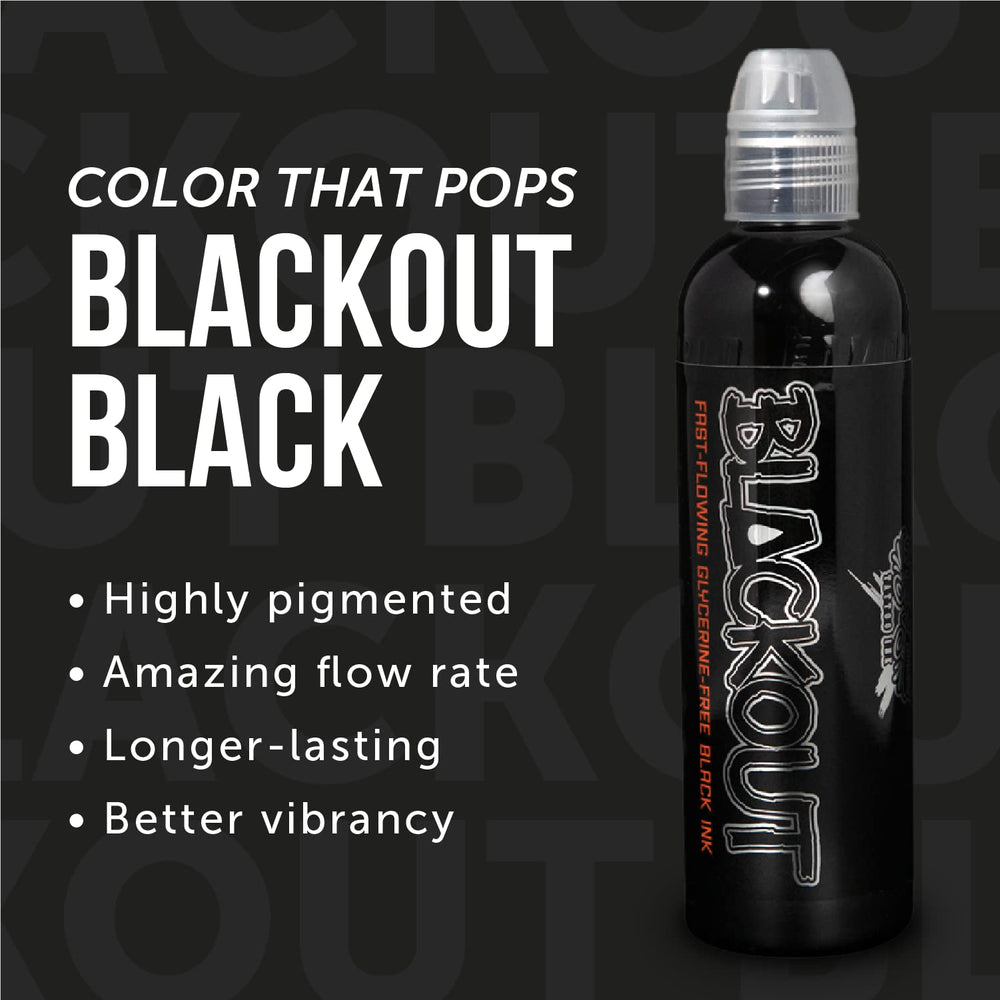 World Famous Tattoo Ink – noir ultra-fin idéal pour contours nets et précision.
