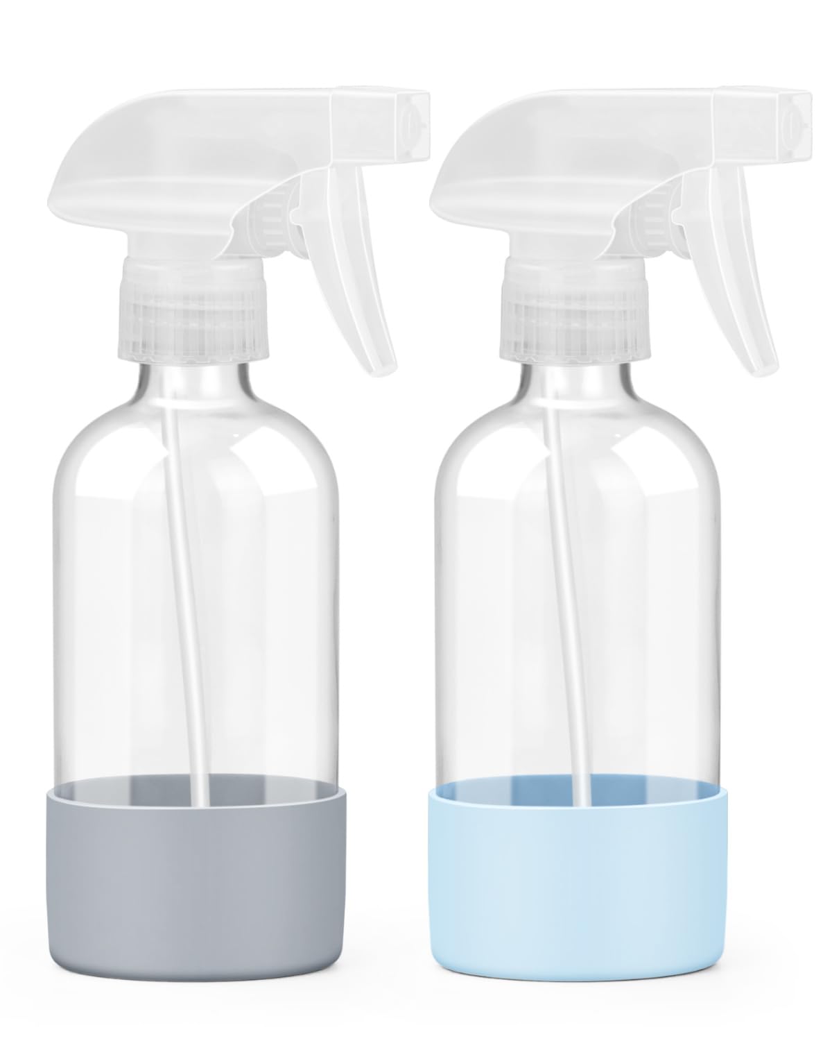 Worldgsb bouteille spray en verre 8 oz bleu, visibilité du niveau pour un dosage précis
