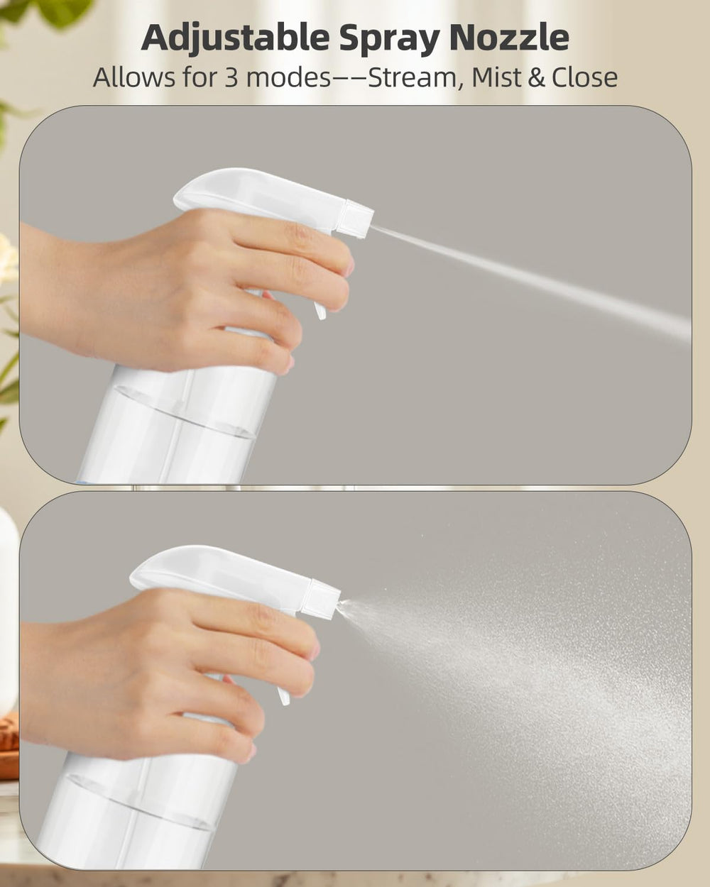 Worldgsb bouteille verre 8oz, mousse fine idéale pour arrosage délicat.