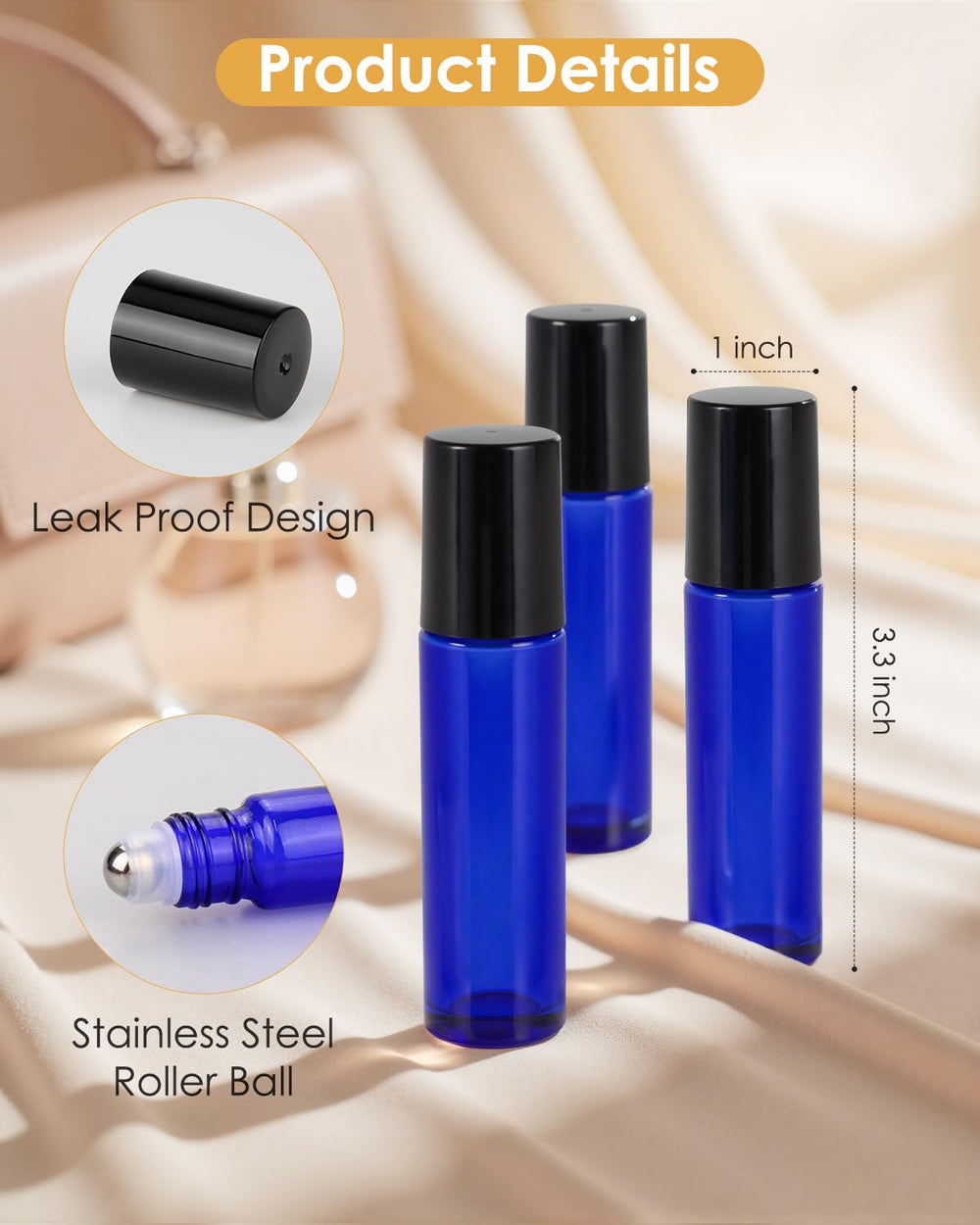 Worldgsb entonnoir pompe compte-gouttes roller 10ml