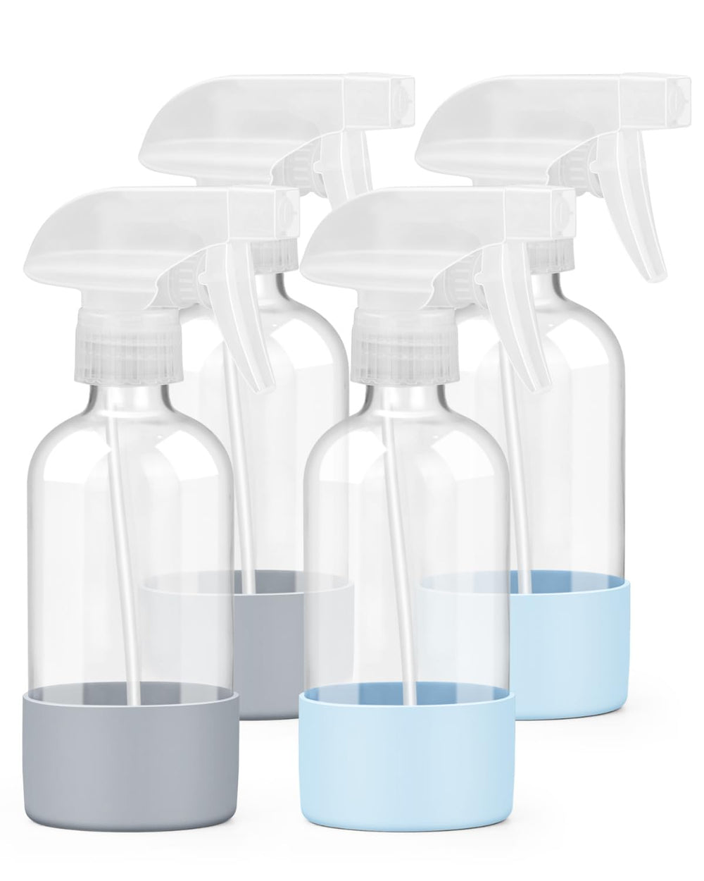 Worldgsb vaporisateur en verre 8 oz avec coque silicone bleu, protection antichoc.