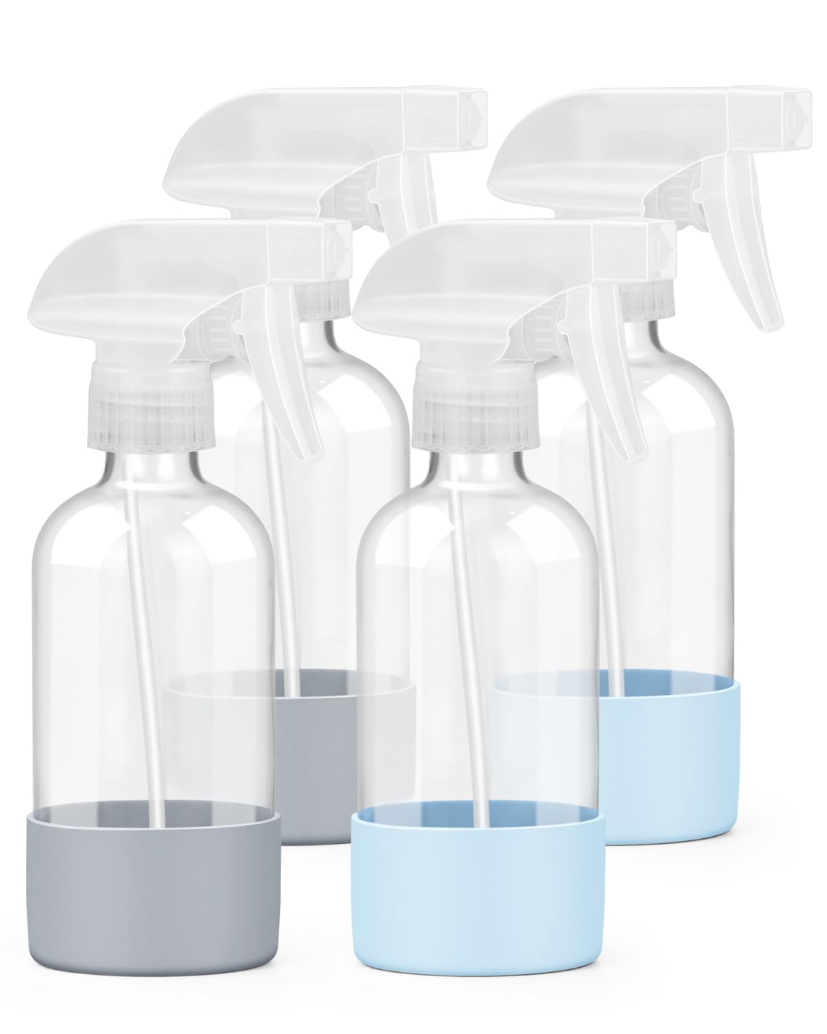 Worldgsb vaporisateur en verre 8 oz avec coque silicone bleu, protection antichoc.