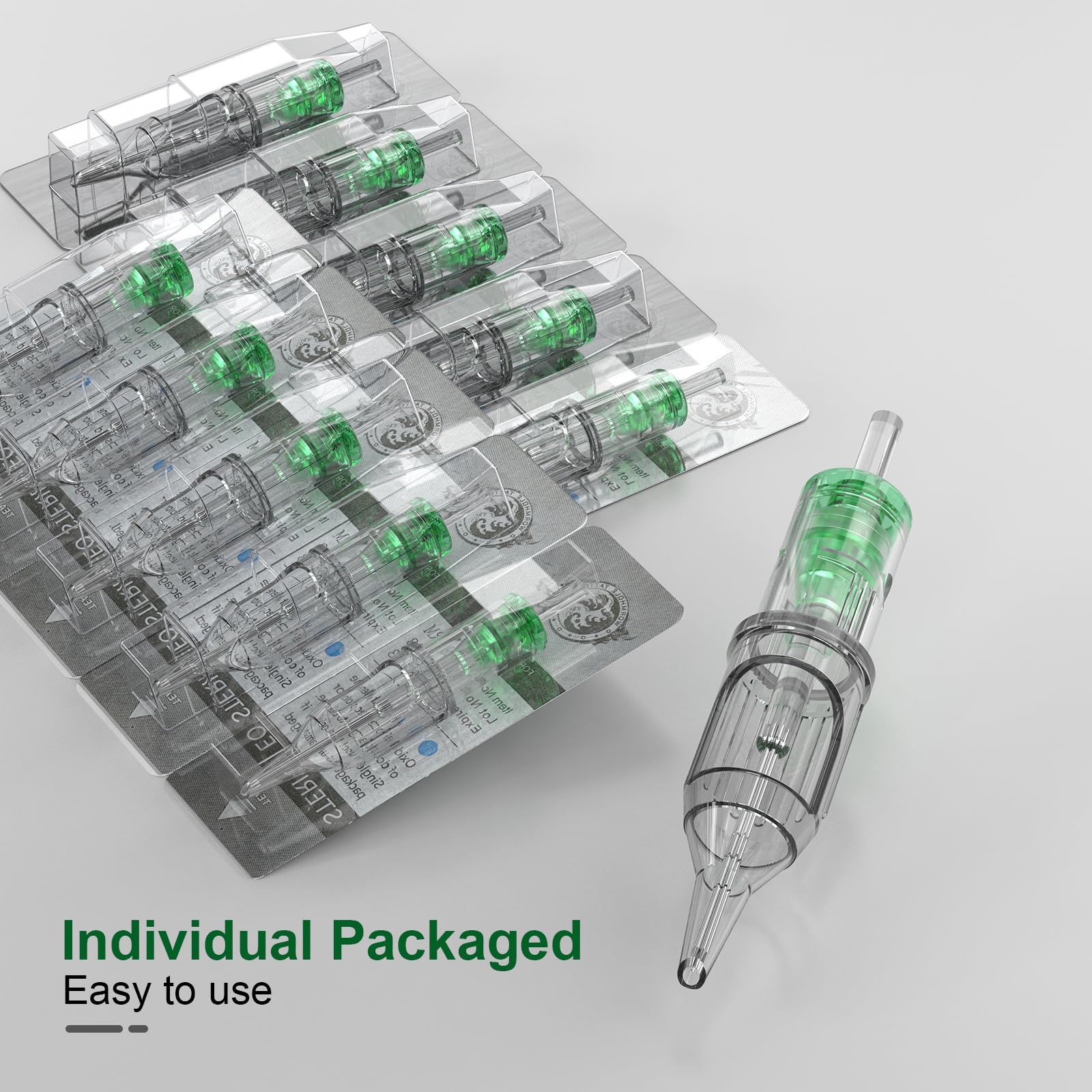 Bords optimisés pour capter plus d'encre et tubes gris pour meilleure visibilité