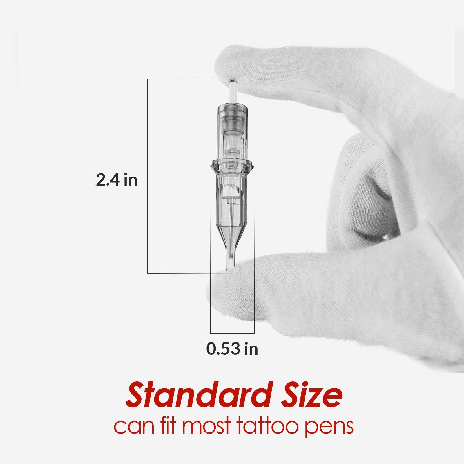 Cartouches Wormhole Tattoo 3RL en PVC et acier inoxydable pour une durabilité fiable.