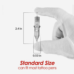 Cartouches Wormhole Tattoo 3RL en PVC et acier inoxydable pour une durabilité fiable.