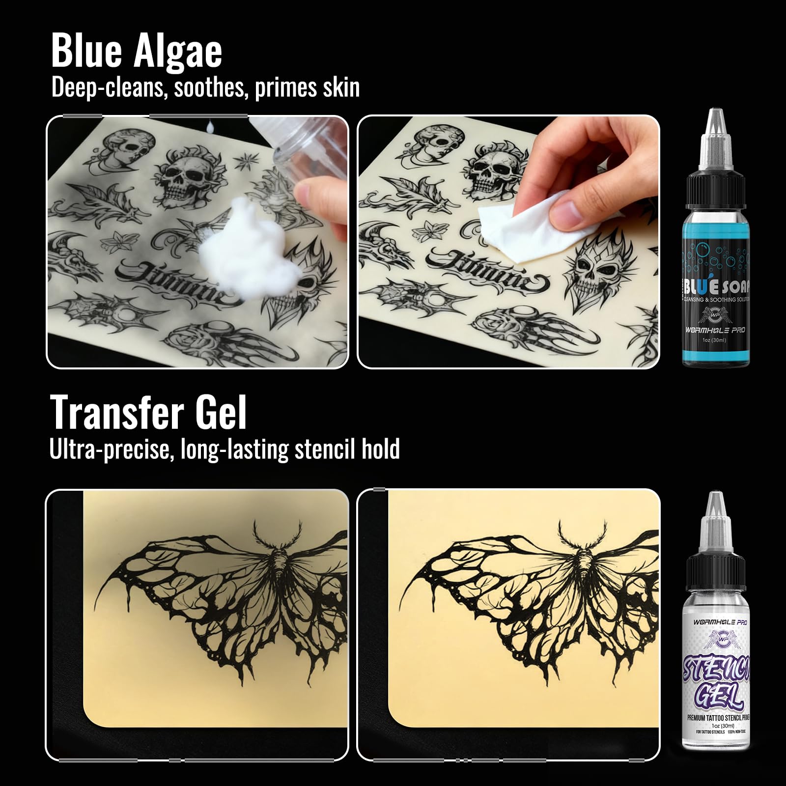 Wormhole Tattoo: encres variées (10 flacons 5 ml) pour explorer les nuances.