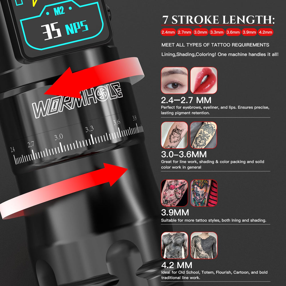 Wormhole Tattoo Gun – 4 modes mémoire pour sauvegarder les paramètres
