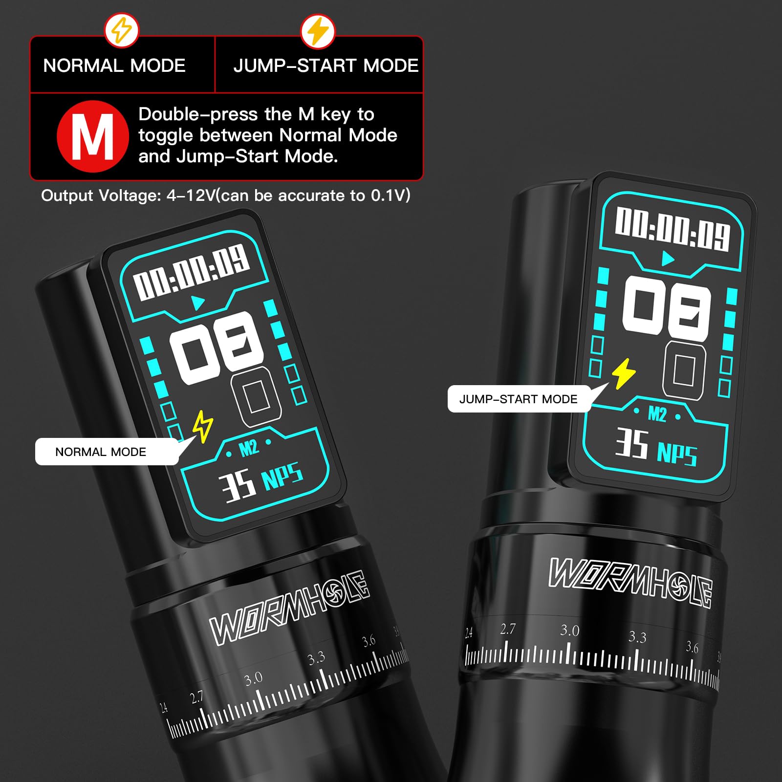 Wormhole Tattoo Gun – sans-fil et portable pour déplacements