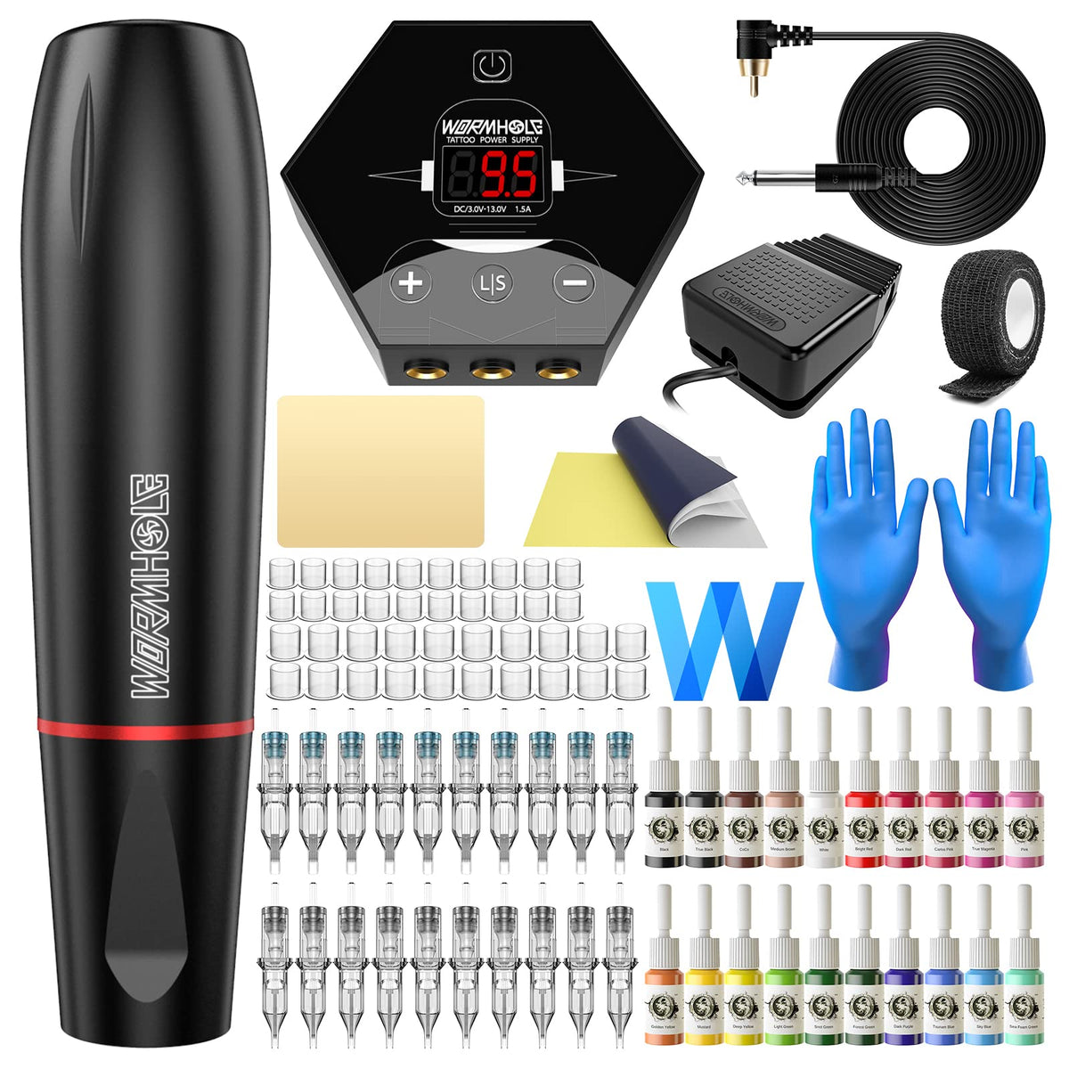 Stylo Wormhole Tattoo avec interface RCA, utilisation fluide et silencieuse.