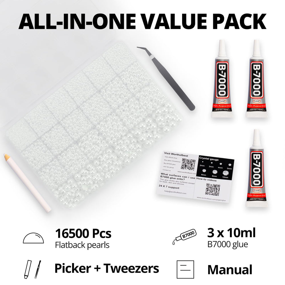 Worthofbest demi-perles blanches 3mm, idéales pour embellir costumes et accessoires.