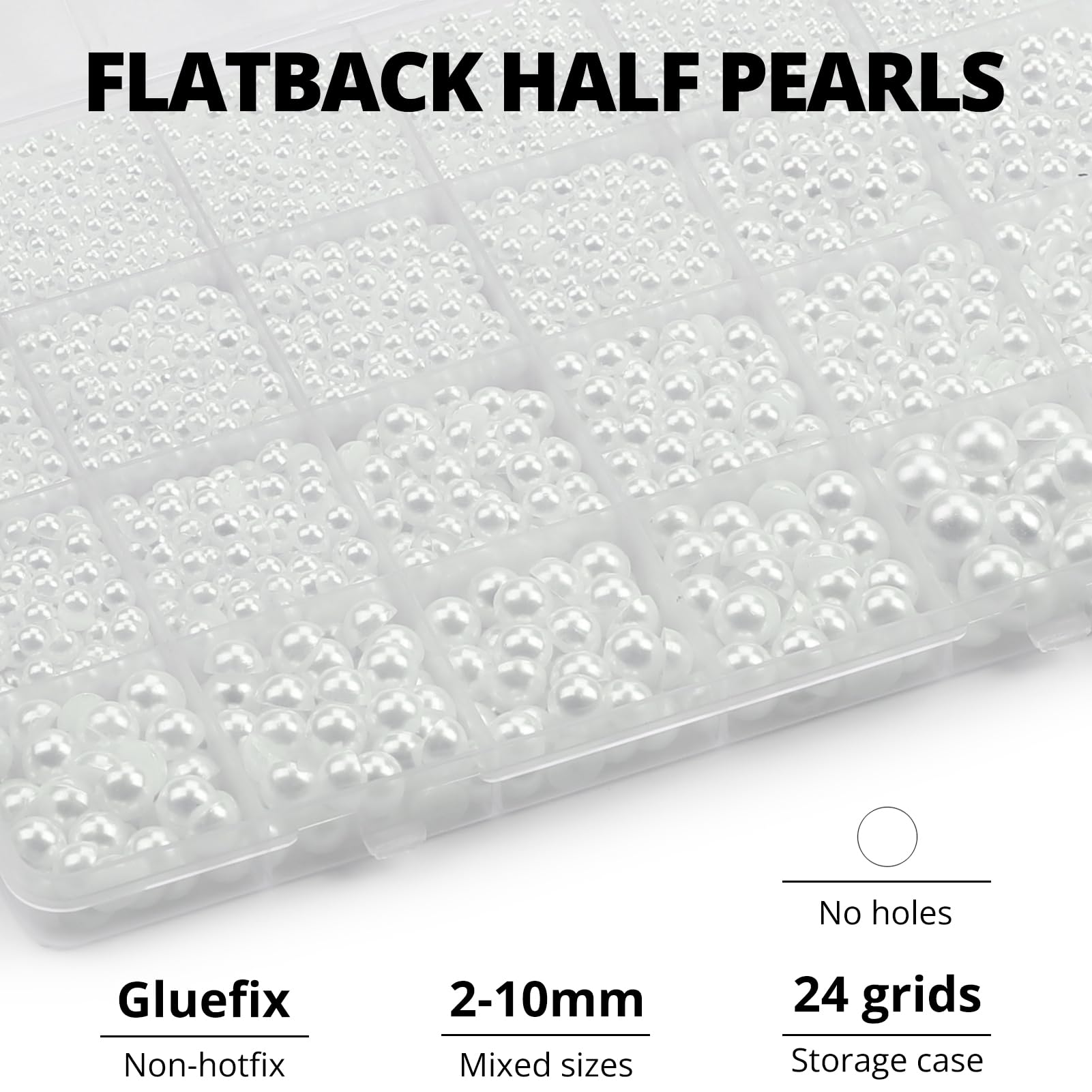 Worthofbest demi-perles blanches 4mm, parfaites pour personnaliser chaussures et boîtes.