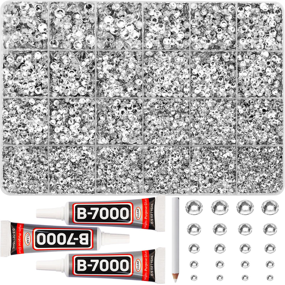 Worthofbest pierres cristal clair 2-6 mm pour finitions lumineuses