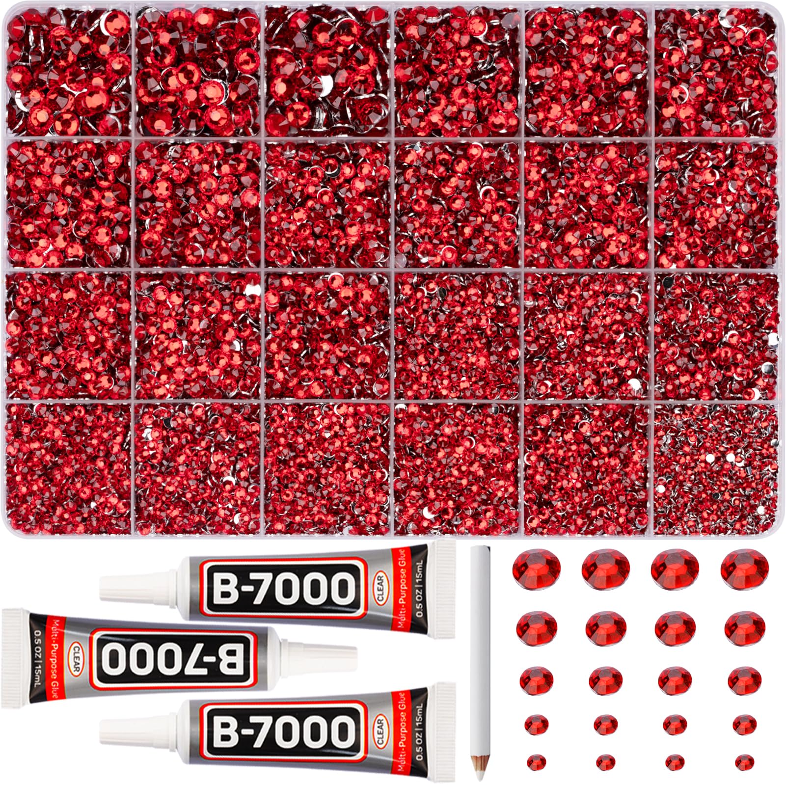 Worthofbest – pierres strass rouges, 31000 pièces, pour rehausser vêtements et accessoires