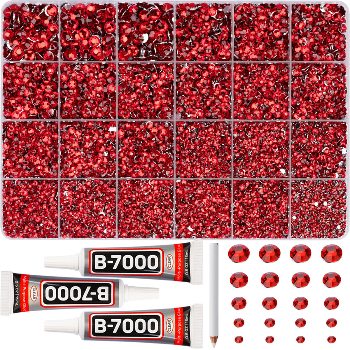 Worthofbest – pierres strass rouges, 31000 pièces, pour rehausser vêtements et accessoires