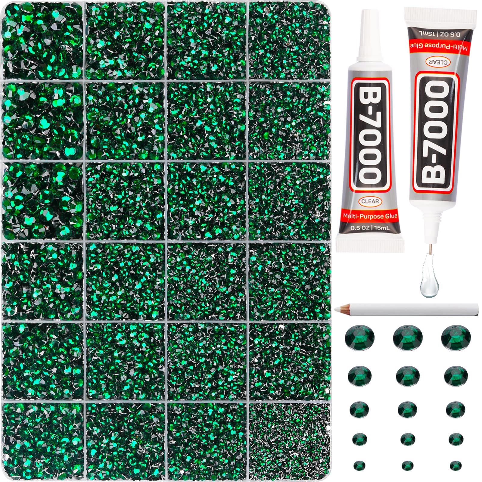 Worthofbest strass émeraude 2mm flatback pour bijoux et décoration