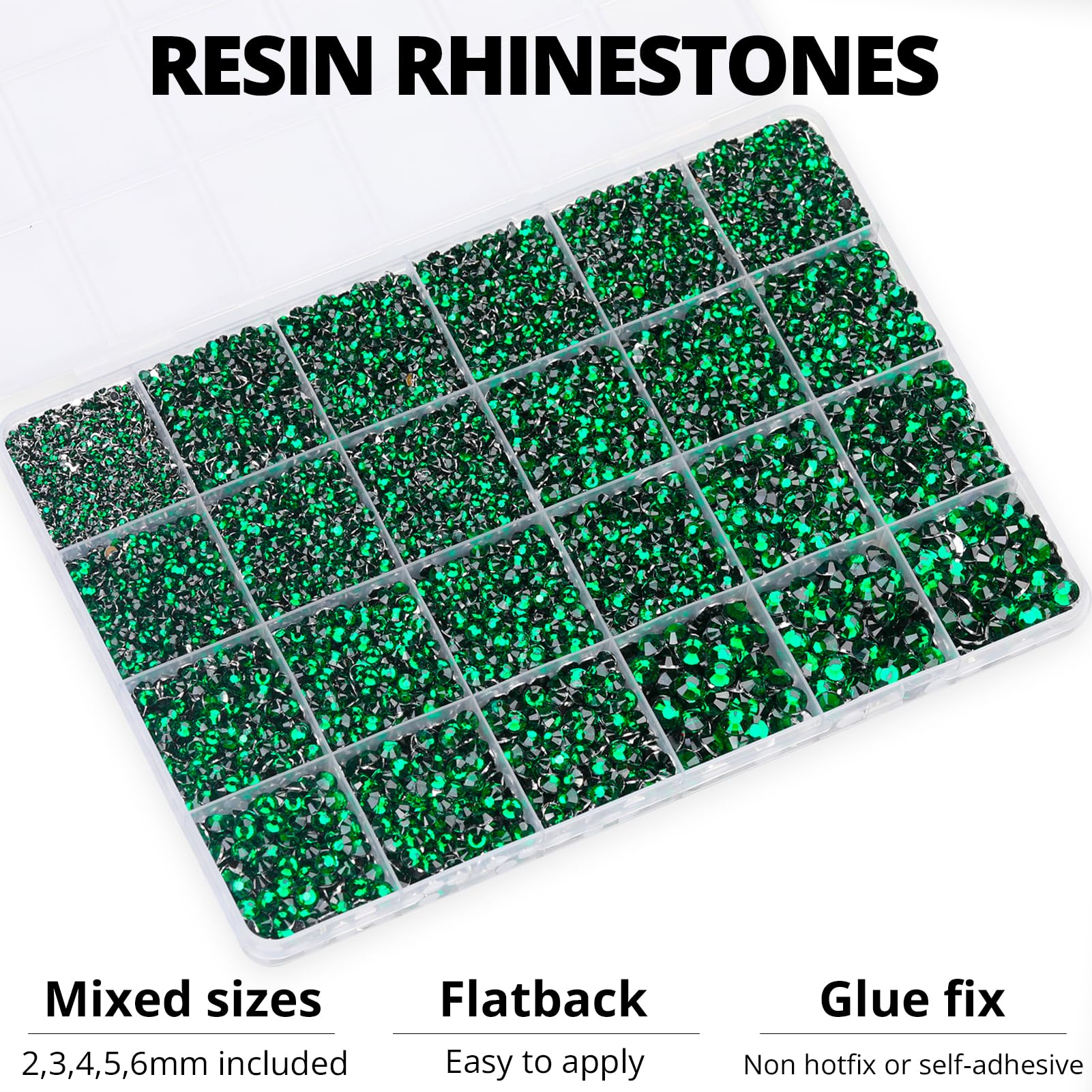 Worthofbest strass émeraude 4mm flatback pour tissus et ongles