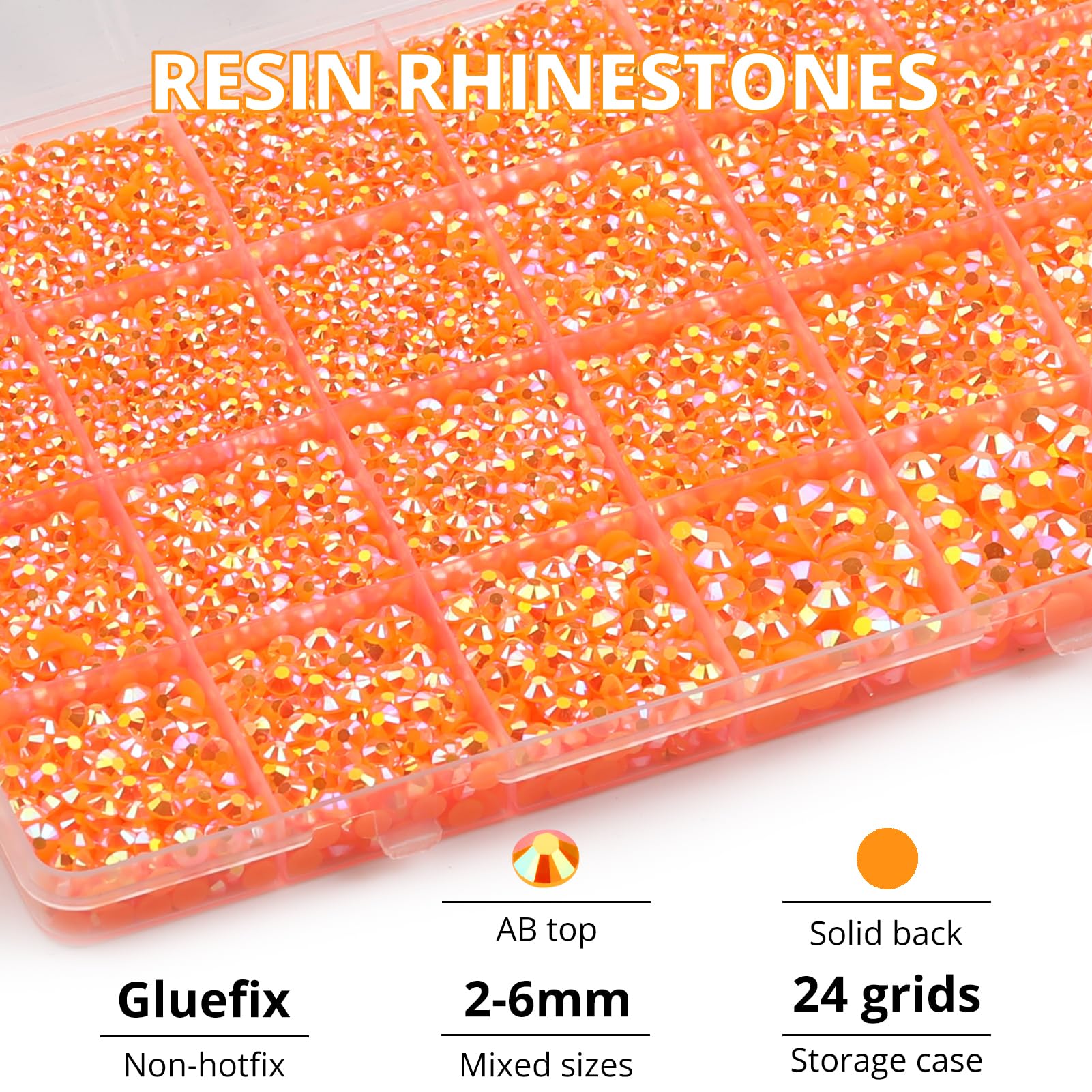 Worthofbest strass orange dos plat 4mm, scintillant sur vêtements et décorations.
