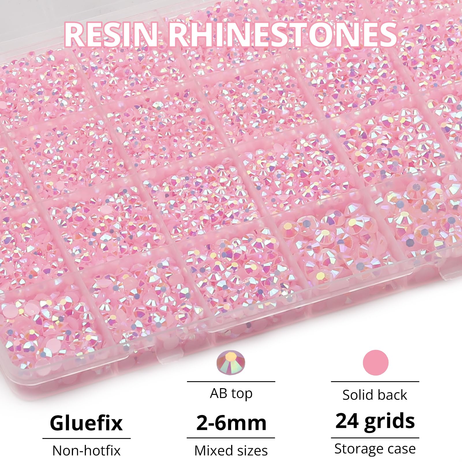 Worthofbest strass rose AB 14 facettes pour un éclat lumineux