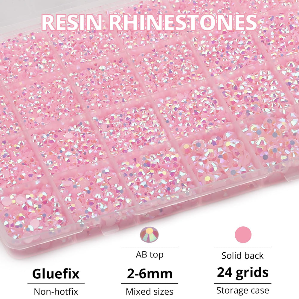 Worthofbest strass rose AB 14 facettes pour un éclat lumineux