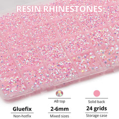 Worthofbest strass rose AB 14 facettes pour un éclat lumineux