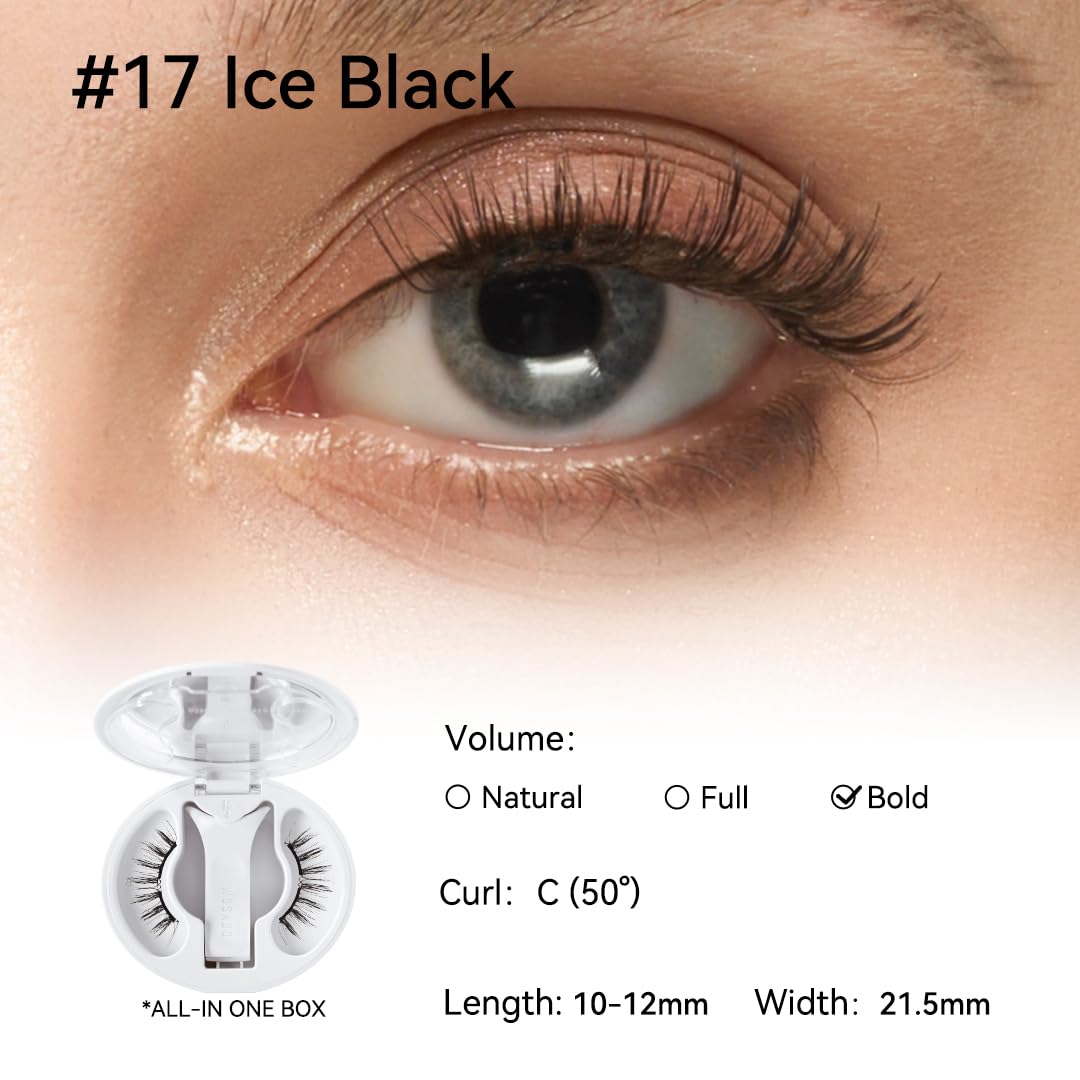 Cils magnétiques WOSADO sans colle, réutilisables pour un look durable.