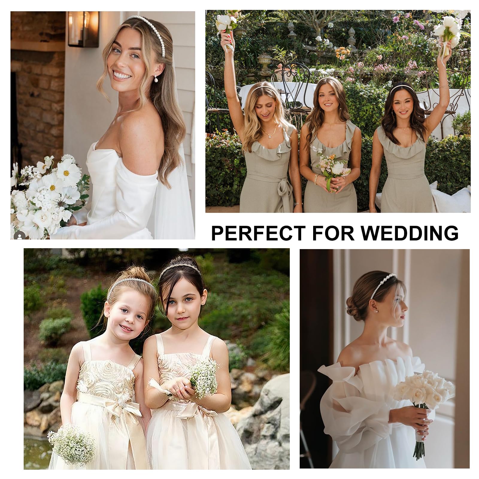 Accessoires cheveux perles mariage WOVOWOVO parfait pour demoiselles d'honneur